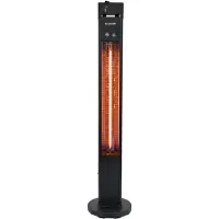 Eurom Terrassenheizer Q-Tower 2000 RCD Standgerät Carbon IP65 Fernbedienung