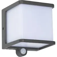 Lutec ECO-LIGHT 6940101125 Solar-Wandleuchte DOBLO anthrazit IP54 Panel integriert mit Bewegungsmelder