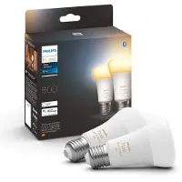 Philips White ambience E27 - Smarte Lampe A60 Doppelpack - 800, Intelligentes Leuchtmittel, Bluetooth/Zigbee, Weiß, LED, E27, A60