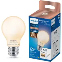 Philips Mattierte Lampe 7 W (entspr. 60 W) A60 E27, Wi-Fi/Bluetooth, Wi-Fi 4 (802.11n), 802.11b, 802.11g, LED, E27, A60, A-Form