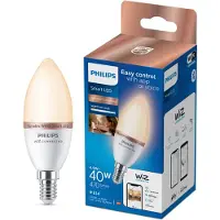 Wiz Philips Smart LED-Lampe C37, E14-Sockel, 470 lm, Wi-Fi/Bluetooth, Wi-Fi 4 (802.11n), 802.11b, 802.11g, LED, E14, C37, 2700 K