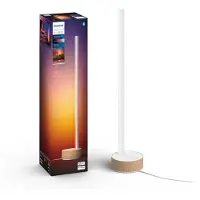 Philips Hue White & Color Ambiance Gradient Signe Tischleuchte Oak