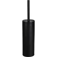Wenko WC-Garnitur "Casoli", schwarz, H:40cm L:9,1cm, Keramik, Reinigungsbürsten, WC-Garnitur, schwarz, aus Keramik