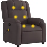 vidaXL Massagesessel Dunkelbraun Stoff