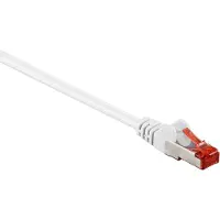 Goobay CAT 6 Patchkabel, S/FTP (PiMF), weiß, Kupferleiter (CU), halogenfreier Kabelmantel (LSZH)