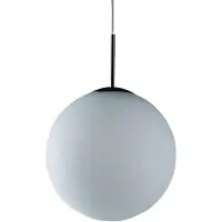 LINDBY Hängeleuchte Marike, Ø 35 cm, weiß, Glas, Kugel, E27