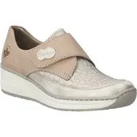 Rieker Damenschuhe Halbschuhe Slipper Beige Freizeit