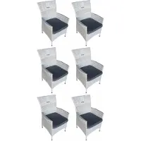 Mandalika Garden MONACO Polyrattan Diningsessel mit Alu-Gestell icewhite