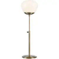 Markslöjd Tischleuchte Rise, Höhe 60 cm, messing antik, Eisen, Glas