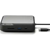 Alogic DUCD2, Kabelgebunden, USB 3.2 Gen 2 (3.1 Gen 2) Type-C, 100 W, 10,1000,100 Mbit/s, Grau, Schwarz, SD