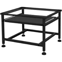 ML-Design | Waschmaschinensockel Cato ausziehbar Schwarz Stahl 53.5x62.5x45 cm | NADUVI
