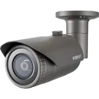 Hanwha QNO-8020R, IP-Sicherheitskamera, Draußen, Kabelgebunden, Decke/Wand, Grau, Patrone (Form)