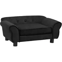 The Living Store Hundesofa Schwarz 72x45x30 cm Plüsch