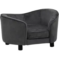 The Living Store Hundesofa Dunkelgrau 69x49x40 cm Plüsch