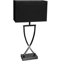 By Rydens Omega Tischlampe chrom/schwarz Höhe 52cm