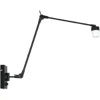 Steinhauer Wandleuchte Prestige Chic 1-flammig Mattes Schwarz 80x15cm