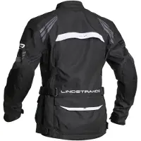 Lindstrands Transtrand wasserdichte Motorrad Textiljacke, schwarz/weiß, 54