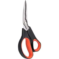 Black & Decker Blumenschere Multifunktionale Gartenschere Stahlklinge Kunststoffgriff Blumenschneider und Gartenschere Schwarz/Orange