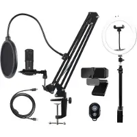 Deltaco Gaming GAM-170, 20 - 20000 Hz, Kardioide, Kabelgebunden, USB, Schwarz, Tisch/Bank