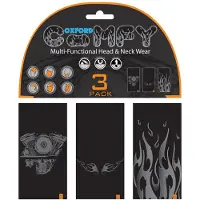 Oxford Bequemes HD Graphics Nackenband - 3er-Set