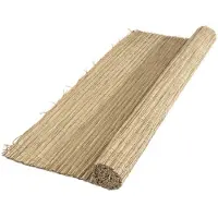 Nature Sichtschutz aus natürlichem Carex-Schilf – 100 % blickdicht – 1 x 3 m – 6/7 mm dick – NATUR