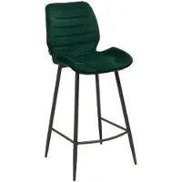 NABER Bronx71 Barhocker Samt Toby grün 71 cm