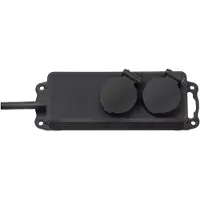 Brennenstuhl Steckdosenverteiler IP44 2-fach schwarz 2m H07RN-F 3G1,5, 1159930