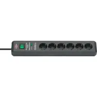 Brennenstuhl Secure-Tec 19.500A Überspannungsschutz-Steckdosenleiste 6-fach anthrazit 2m H05VV-F 3G1,5, 1159540366