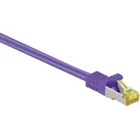 GOOD CONNECTIONS RJ45 Patchkabel mitCat.7 Rohkabel und Rastnasenschutz (RNS), S/FTP, PiMF, halogenfrei, 600MHz, OFC, violett, 50m, (8070R-500V)