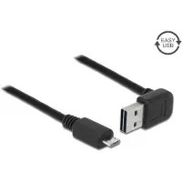 DeLOCK 83536, 2 m, USB A, Micro-USB B, USB 2.0, Männlich/Männlich, Weiß