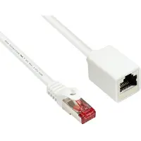 GOOD CONNECTIONS Patchkabelverlängerung Cat.6 S/FTP PVC 2m weiß mit Rastnasenschutz