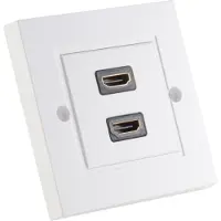 S-Conn S/CONN 79500-2, 2 x HDMI, Weiß, 85 mm, 85 mm, 1 Stück(e)