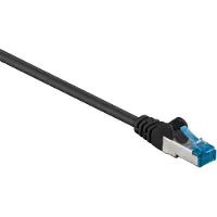 Goobay CAT 6A Patchkabel, S/FTP (PiMF), Schwarz, 50 m, LSZH halogenfrei, Kupfer