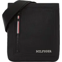 Tommy Hilfiger Elegante schwarze Umhängetasche für Herren mit verstellbarem Riemen
