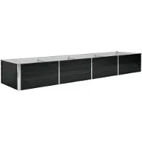 vidaXL Garten-Hochbeet Anthrazit 320 x 80 x 45 cm Verzinkter Stahl