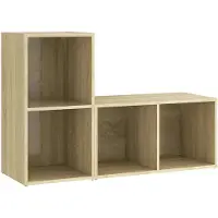 The Living Store TV-Schränke 2 Stk. Sonoma-Eiche 72x35x36,5 cm Holzwerkstoff