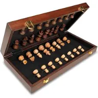 Cayro Faltbares Marketerie-schach Plus Brettspiel Braun Kinder Braun One Size