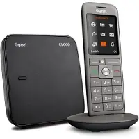 Gigaset CL660, Analoges/DECT-Telefon, Kabelloses Mobilteil, Freisprecheinrichtung, 400 Eintragungen, Anrufer-Identifikation, Anthrazit