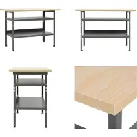 vidaXL Werkbank Grau 120×60×85 cm Stahl - Werkbank - Werkbänke - Werktisch - Werktische