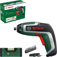Bosch Akku-Schrauber HOME & GARDEN "IXO 7 Level Set", transparent (weiß, neutral), Schrauber, Akku-Schrauber, mit Bit-Set, Wasserwage und Ladekabel