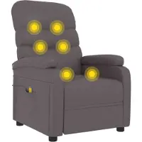 vidaXL Massagesessel Grau Kunstleder