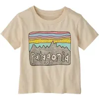 Patagonia T-Shirt Fitz Roy Skies Babys Undyed Natural-5 jaar