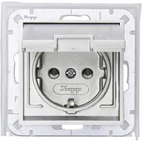 Kopp schuko-Steckdose UP-FR Steckd.HK07.1f.stahlfarben