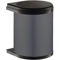 Hailo 3515071 Abfallsorter 15 Liter MONO 15 ab 40 cm Schrankbreite, dunkelgrau/schwarz