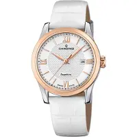 Candino Damen Analog Uhr Classic Luxus Edelstahl Armbanduhr weiß UC4737/2