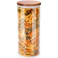 Alpina Glasgefäß mit Holzdeckel – 1 250 ml