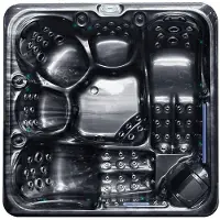 Devee Whirlpool Spa-Vision 220x220x82 cm mit 90 Hydrotherapie-Düsen für 5 Personen