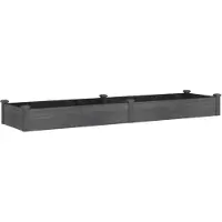 vidaXL Hochbeet mit Einsatz Grau 240x60x25 cm Massivholz Tanne