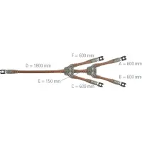 Dehn V291ZZT Erdungs- und Kurzschließseil 4-polig 150mm2 mit aufgepressten Kabelschuhen EKV4u0 150 G V291ZZT EKV4u0150GV291ZZT