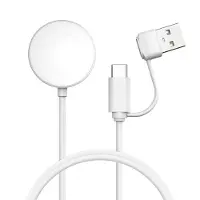 IMoshion Ladekabel für die Apple Watch USB-C und USB-A – 1 Meter – Weiß